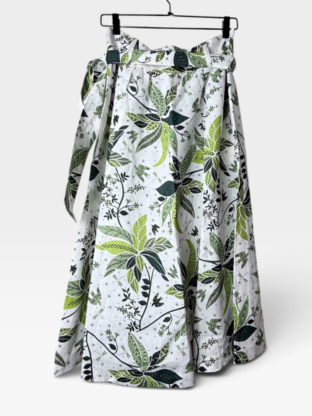 Boden Green Tank with Floral Midi Skirt - Olive & Cream - Picture 5 of 11